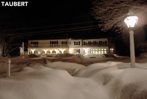 The romantic Hartwell House Inn during an Ogunquit Snowstorm