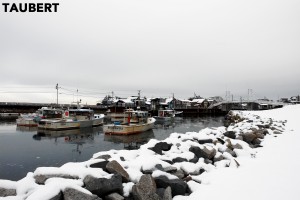 Winter boats in Perkins Cove - Ogunquit, Maine