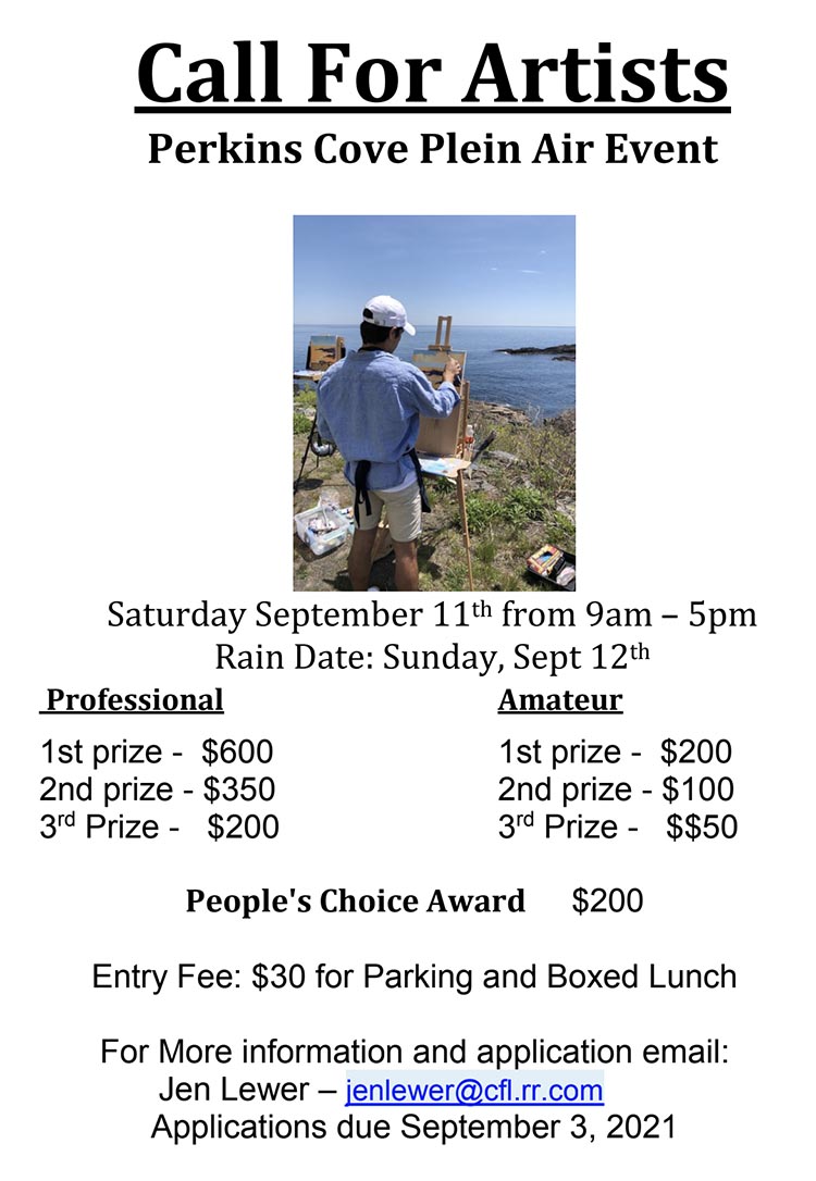 Call For Artists - Perkins Cove Plein Air Event - Ogunquit, Maine