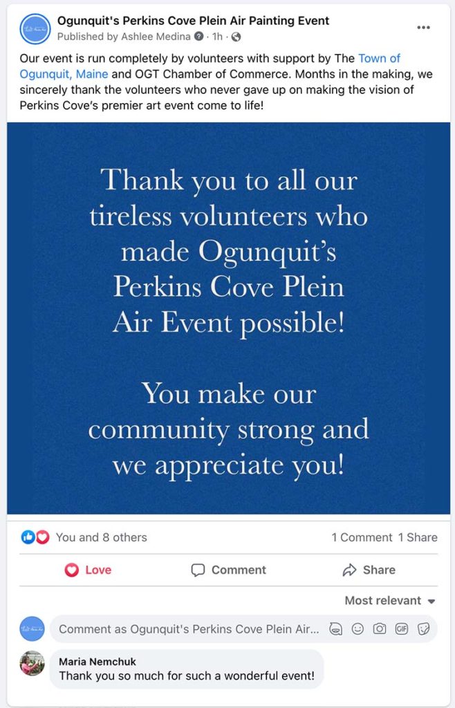 Perkins Cove Plein Air Painting Event